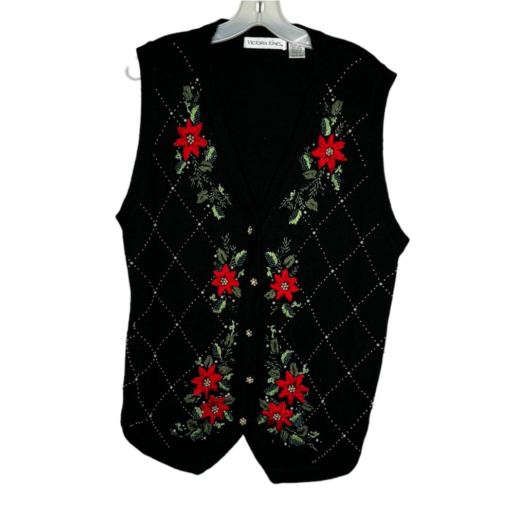 Vintage Victoria Jones Christmas Sweater Vest